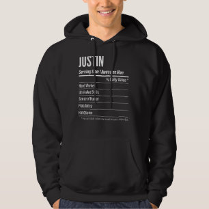 Justin Serving Size Nutrition Label Calories Hoodie