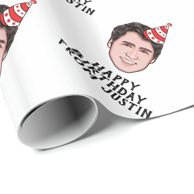 JUSTIN TRUDEAU BIRTHTAG GESCHENKPAPIER (Rolleneckpunkt)