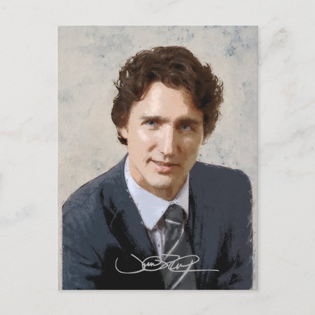Justin Trudeau Feiertagspostkarte (Vorderseite)