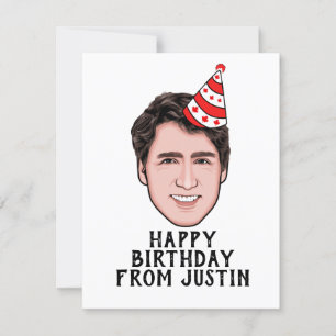 JUSTIN TRUDEAU GEBURTSTAG KARTE