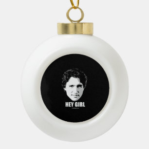 Justin Trudeau - he Mädchen - .png Keramik Kugel-Ornament