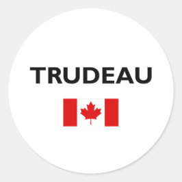 Justin Trudeau Kanada Kanadische Flagge Licht Farb Runder Aufkleber