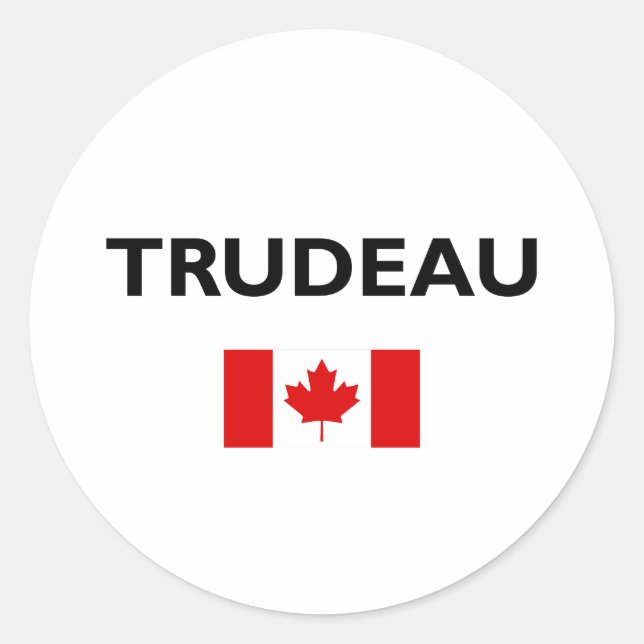 Justin Trudeau Kanada Kanadische Flagge Licht Farb Runder Aufkleber (Vorderseite)