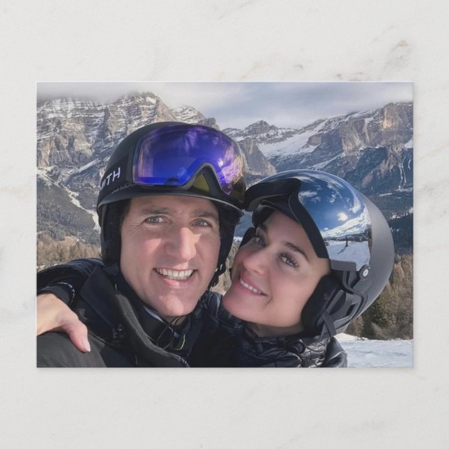 Justin Trudeau & Katy Perry Feb 2026 Postkarte (Vorderseite)