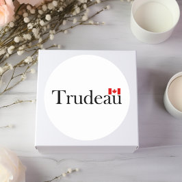 Justin Trudeau Offiziell Canadian Flag Light Color Runder Aufkleber