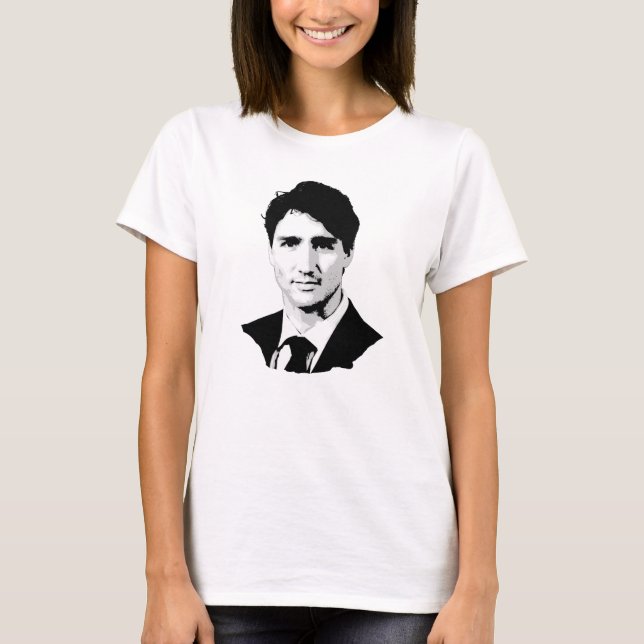 Justin Trudeau Portrait T-Shirt (Vorderseite)