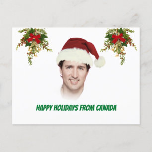 Justin Trudeau Weihnachten seltsam Postkarte