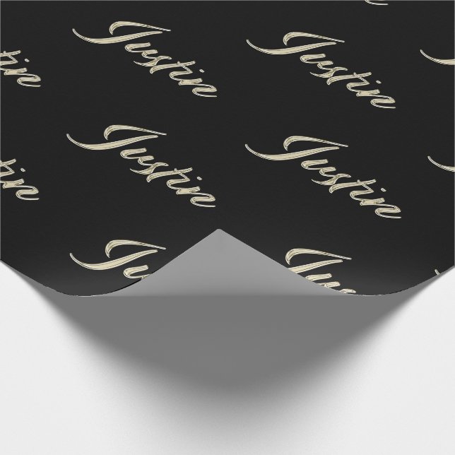 Justin Vorname Name edles Geschenkpapier Papier (Ecke)