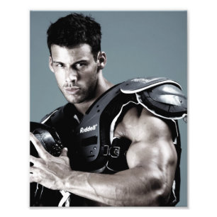 Justin Woltering Football Pose Foto - 8 x 10