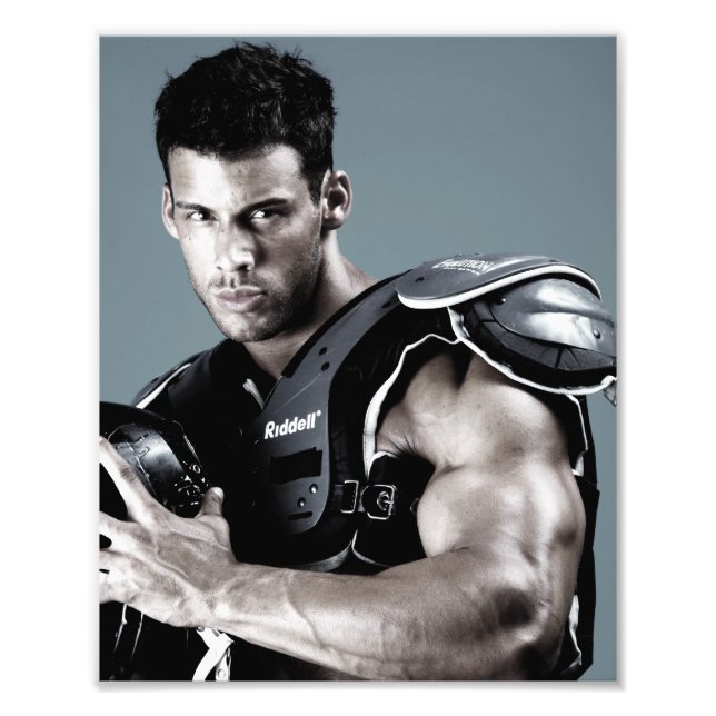 Justin Woltering Football Pose Foto - 8 x 10 (Vorne)