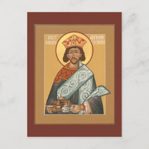 Justinischer Kaiser der Byzantium-Gebetskarte Postkarte