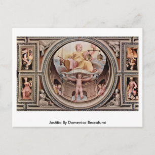 Justitia By Domenico Beccafumi Postkarte
