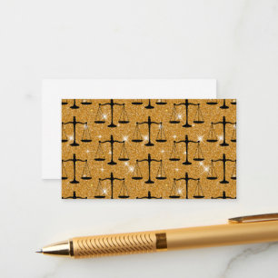 Justitsymbol Balanced Scales Golden Glitzer Begleitkarte