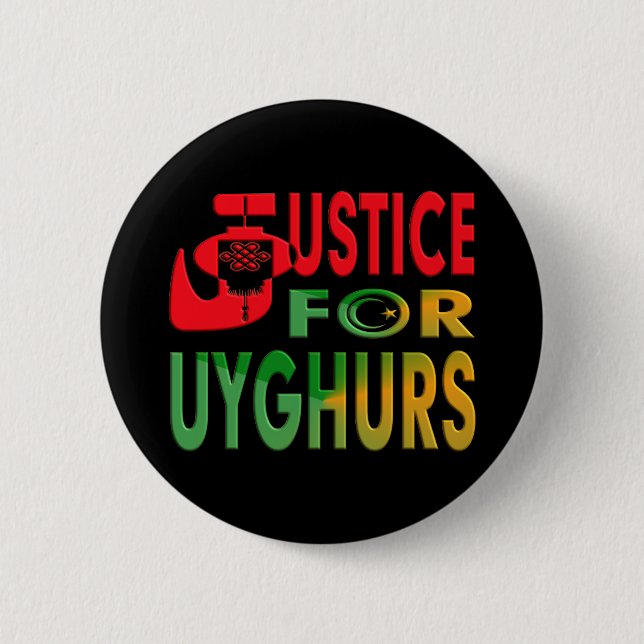 JUSTIZ FÜR UYGHURS BUTTON (Vorderseite)