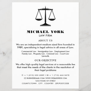 Justiz, Juristische Dienstleistungen - Werbung Flyer