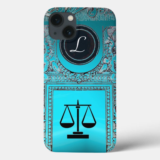 JUSTIZ JURISTISCHES BÜRO, ATTORNEY Monogram blau Case-Mate iPhone Hülle (Rückseite)