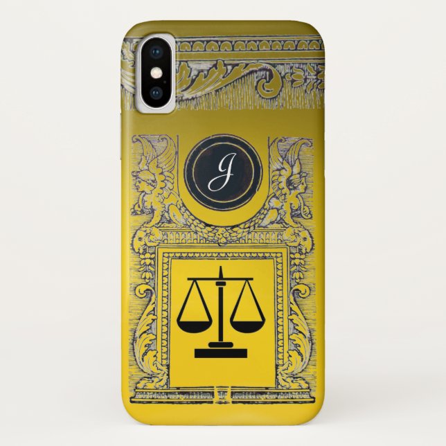 JUSTIZ JURISTISCHES BÜRO, ATTORNEY Monogram Gold Y Case-Mate iPhone Hülle (Rückseite)