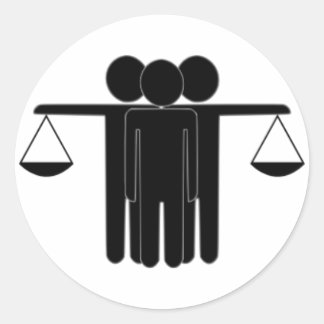 Justiz Runder Aufkleber