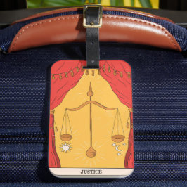 Justiz-Tarot-Karte Modernes Arkanisches Design Gepäckanhänger