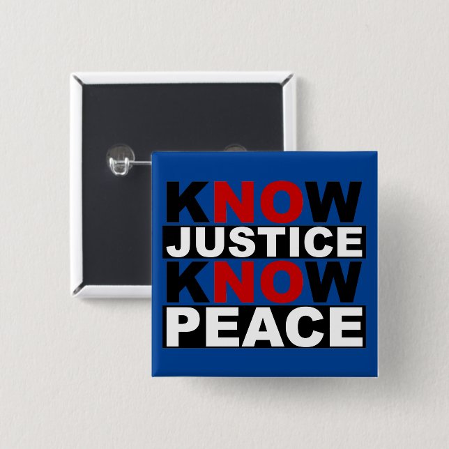 JUSTIZ WISSEN FRIEDEN BUTTON (Vorne & Hinten)