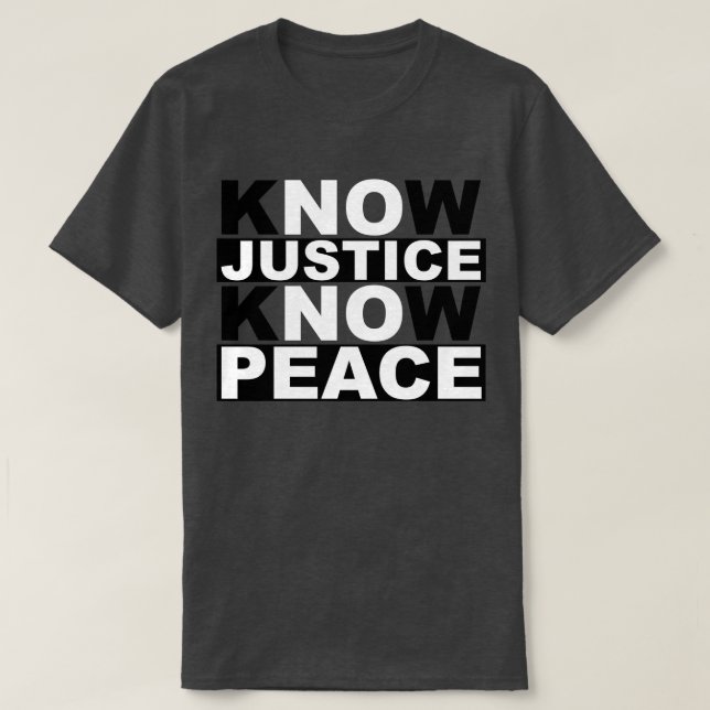 JUSTIZ WISSEN FRIEDEN T-Shirt (Design vorne)