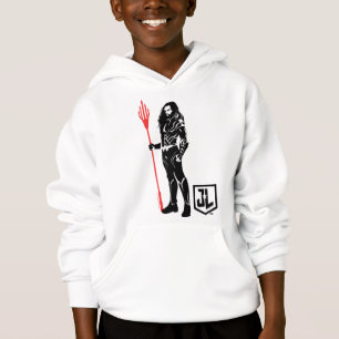 Justizbehörde Aquaman Pose Noir Pop Art Hoodie