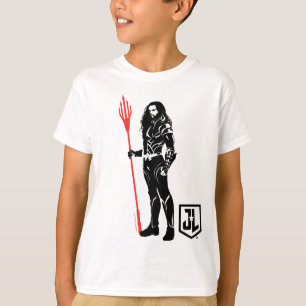 Justizbehörde Aquaman Pose Noir Pop Art T-Shirt