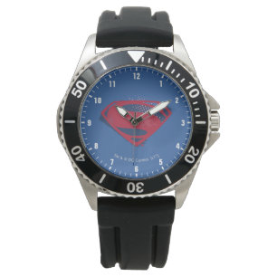 Justizbehörde  Brush & Halftone Superman Symbol Armbanduhr