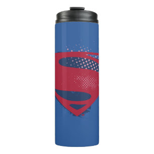 Justizbehörde  Brush & Halftone Superman Symbol Thermosbecher