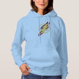 Justizbehörde  Brush-Symbol und Halbfone-Flash-Sym Hoodie