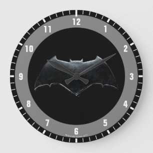 Justizbehörde  Metallisches Batman-Symbol Große Wanduhr