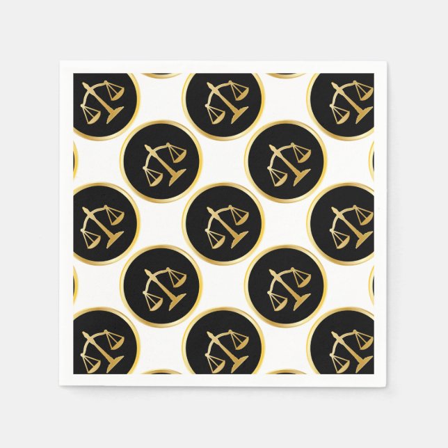 Justizbehörde personalisiert Schicksal als Ziel Serviette (Vorderseite)