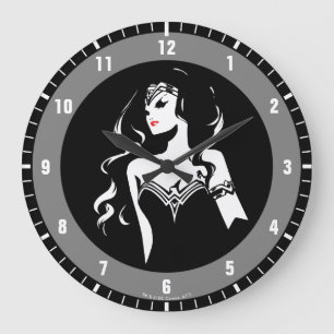 Justizbehörde  Woman Noir Pop Art Große Wanduhr