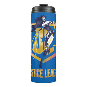 Justizbehörde  Wonder Woman JL Logo Pop Art Thermosbecher