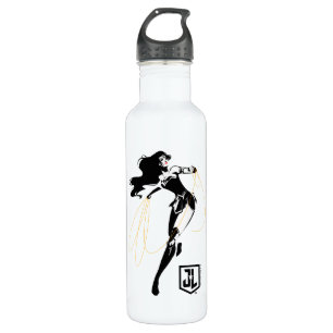 Justizbehörde  Wunder Woman mit Lasso Pop Art Edelstahlflasche