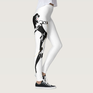 Justizbehörde Wunder Woman mit Lasso Pop Art Leggings