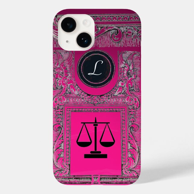 JUSTIZBÜRO, ATTORNEY Monogram Pink Case-Mate iPhone Hülle (Rückseite)