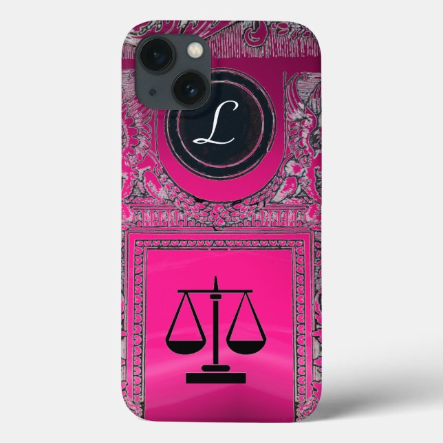 JUSTIZBÜRO, ATTORNEY Monogram Pink Case-Mate iPhone Hülle (Rückseite)