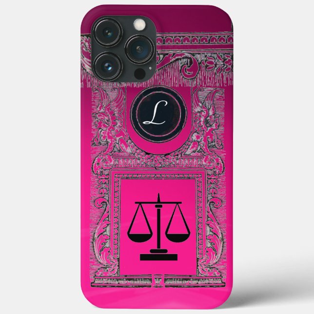 JUSTIZBÜRO, ATTORNEY Monogram Pink Case-Mate iPhone Hülle (Rückseite)