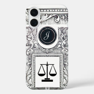 JUSTIZBÜRO,ATTORNEY Monogram White iPhone 16 Hülle
