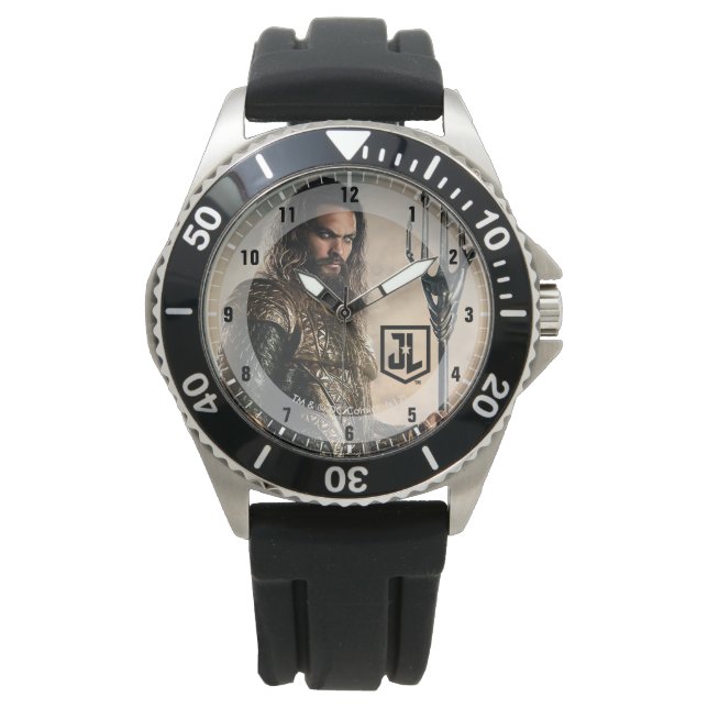 Justizielle Liga | Aquaman auf dem Schlachtfeld Armbanduhr (Vorderseite)