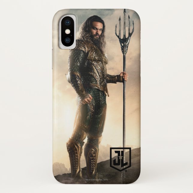 Justizielle Liga | Aquaman auf dem Schlachtfeld Case-Mate iPhone Hülle (Rückseite)