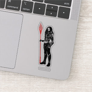 Justizielle Liga   Aquaman Pose Noir Pop Art Aufkleber
