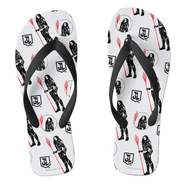 Justizielle Liga | Aquaman Pose Noir Pop Art Flip Flops (Fußbett)