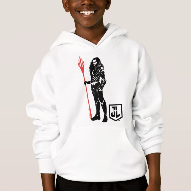 Justizielle Liga | Aquaman Pose Noir Pop Art Hoodie (Vorderseite)