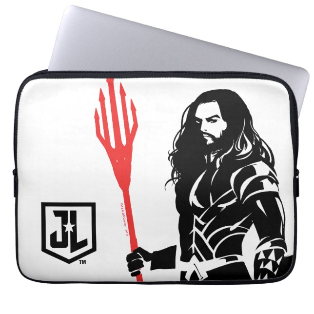 Justizielle Liga | Aquaman Pose Noir Pop Art Laptopschutzhülle (Vorderseite)