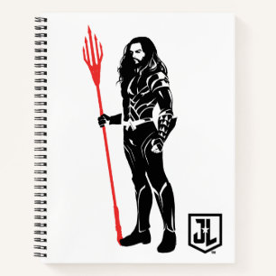 Justizielle Liga Aquaman Pose Noir Pop Art Notizbuch