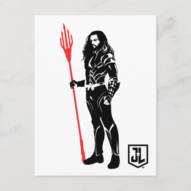 Justizielle Liga | Aquaman Pose Noir Pop Art Postkarte (Vorderseite)