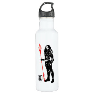 Justizielle Liga Aquaman Pose Noir Pop Art Trinkflasche