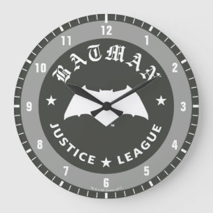 Justizielle Liga   Batman Retro Bat Emblem Große Wanduhr